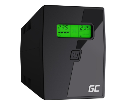 Green Cell Outlet UPS (600VA/360W, 2x Schuko, AVR, LCD)